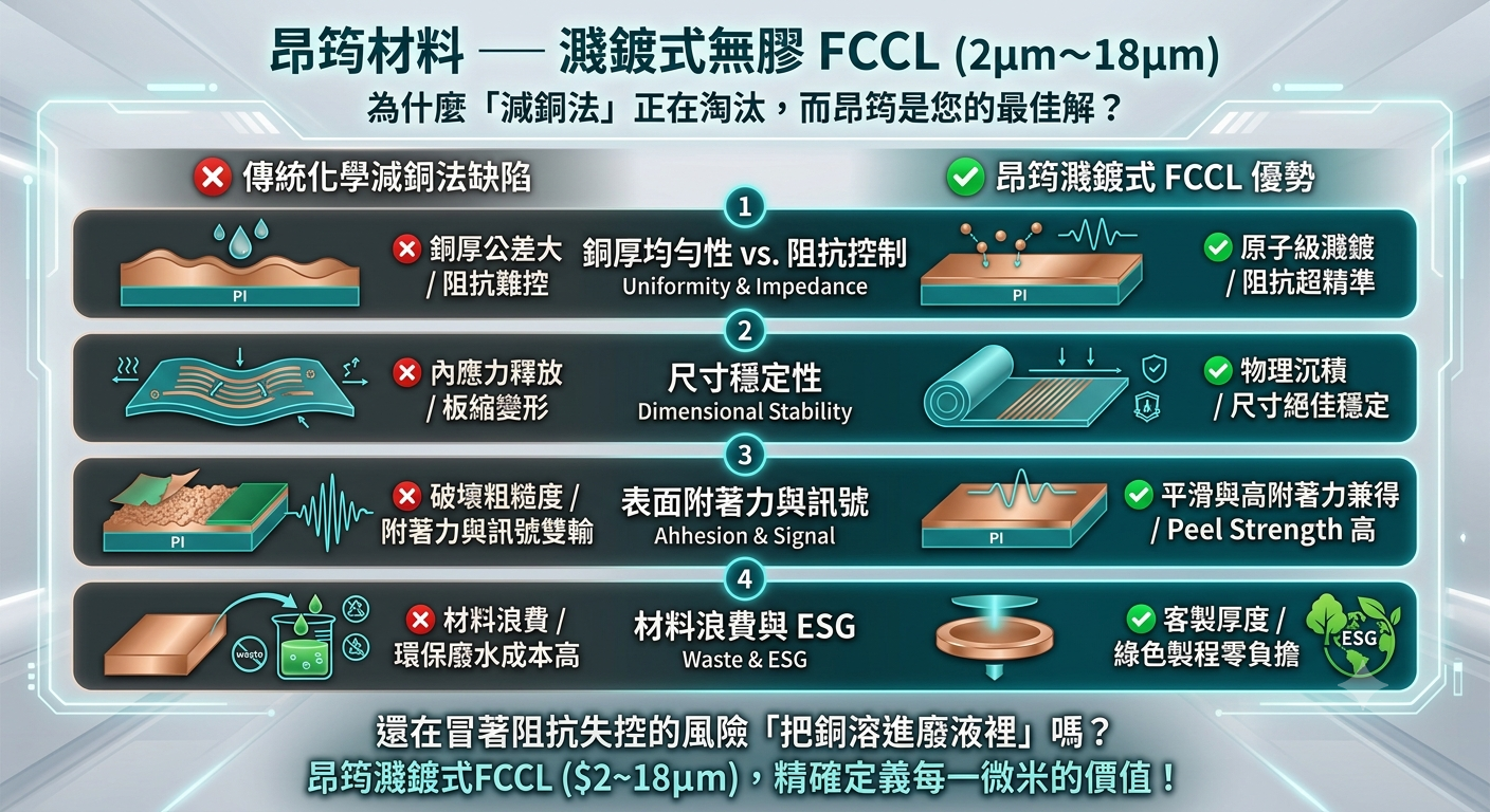 【精準客製，告別減銅】── 為什麼「減銅法」正在淘汰，而昂筠是您的最佳解？